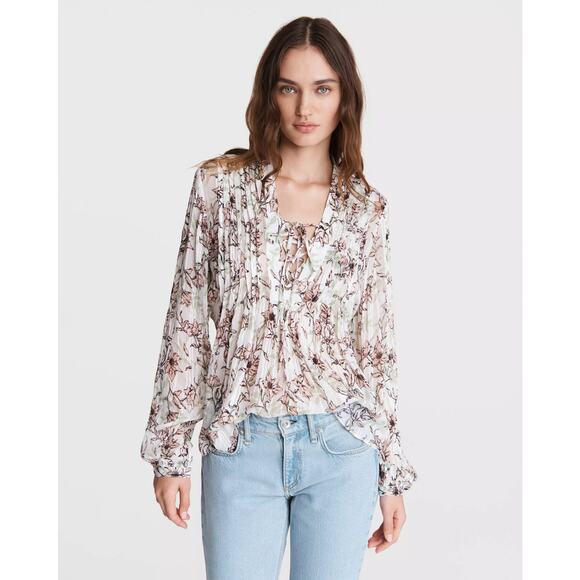 rag & bone Tops - Rag & Bone Sachi Floral Top Large NWT